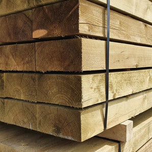 RAILWAY SLEEPERS GREEN - 100 x 200 x 2400mm